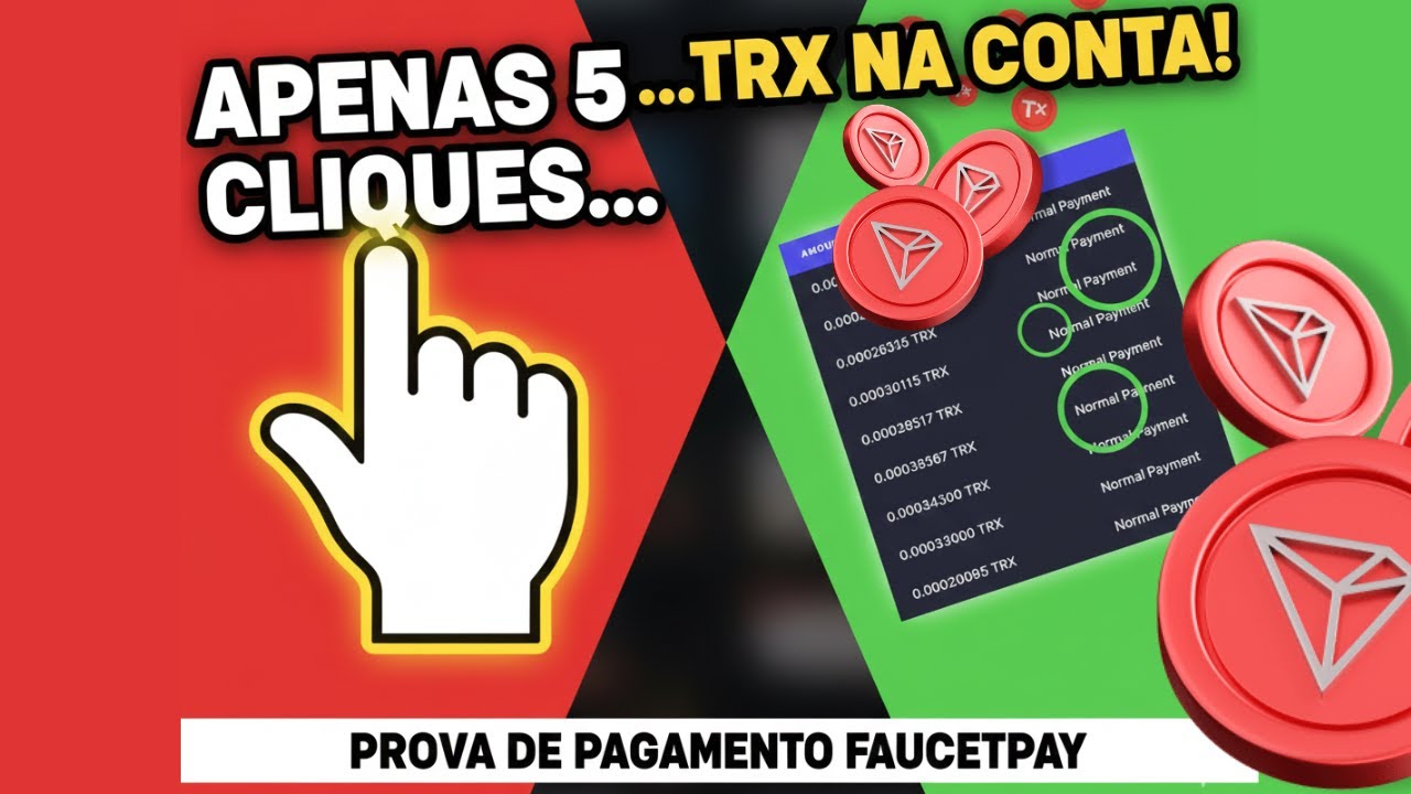 GANHE TRON (TRX) AGORA! Faucet Pagando Direto na FaucetPay (Sem Investir) + Prova de Pagamento​