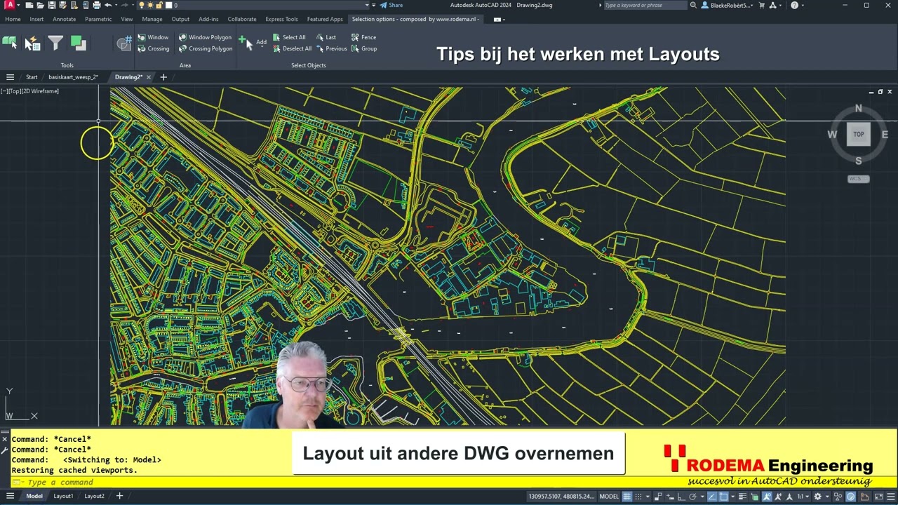 Werken met Layouts in AutoCAD