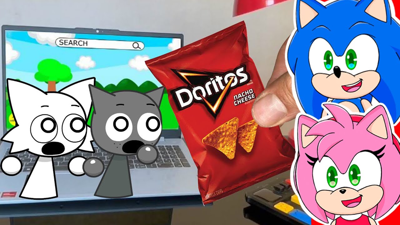 Соник и Эми наблюдают, как Спрунки Грей и Венда хотят Doritos (Incredibox Animation)