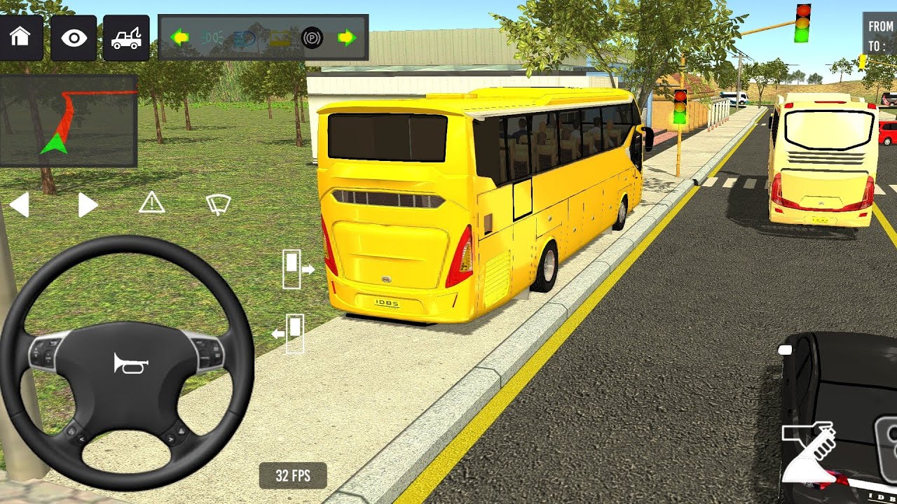 Bus Simulator Indonesia yellow Coach bus driving🚌 Bus Accident 😱,Euro bus simulator 2026 #busgames 