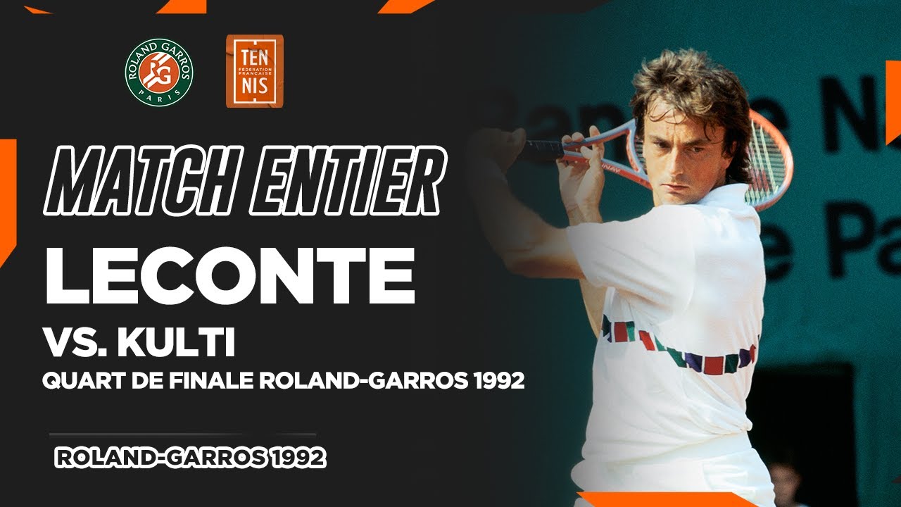 Henri Leconte vs. Nicklas Kulti - Quart de finale | Roland-Garros 1992