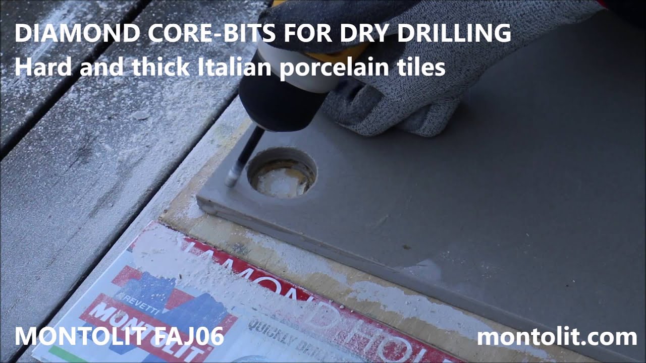 Best tools to dry drill Italian porcelain tiles fast and accurately on the construction site