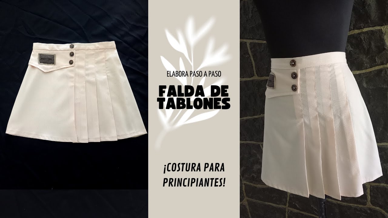 Cómo hacer mini falda irregular con tablones a tu medida? para principiantes, patronaje y confección