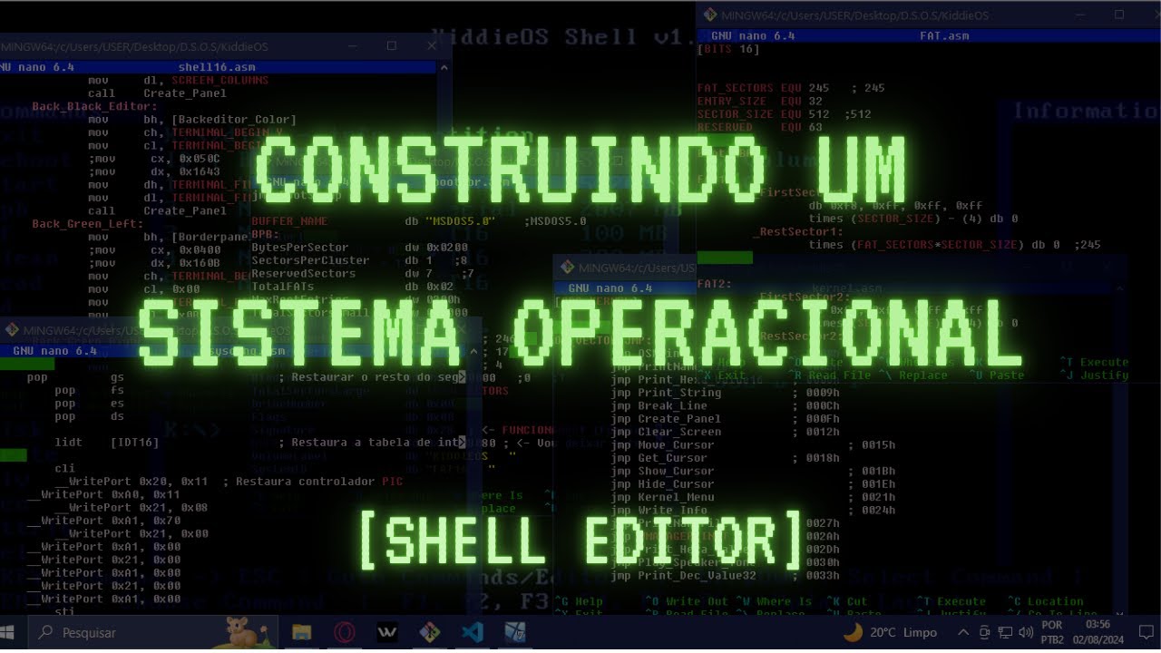 Construindo um O.S - #076 - Shell: Editor de Comandos | CLI #DSOS #cmd  #terminal