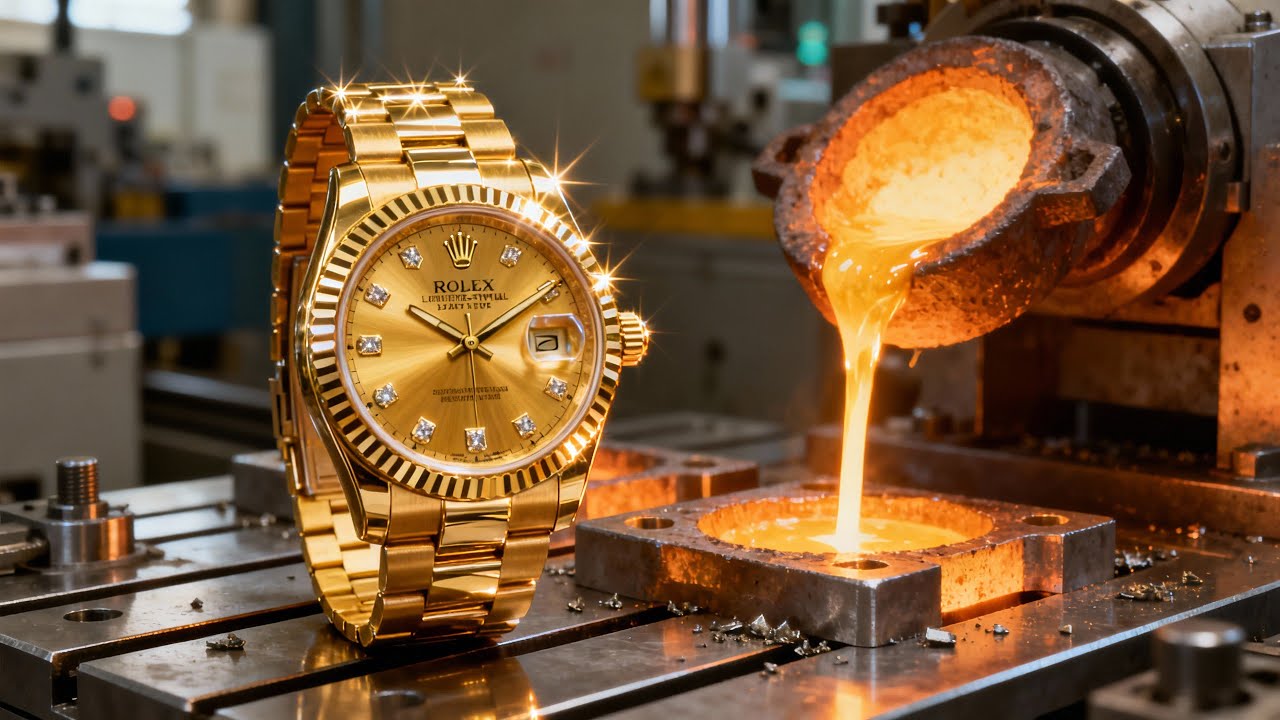 Inside the Rolex Gold Factory From Solid Gold Bar to $50,000 Watch (Full Process)