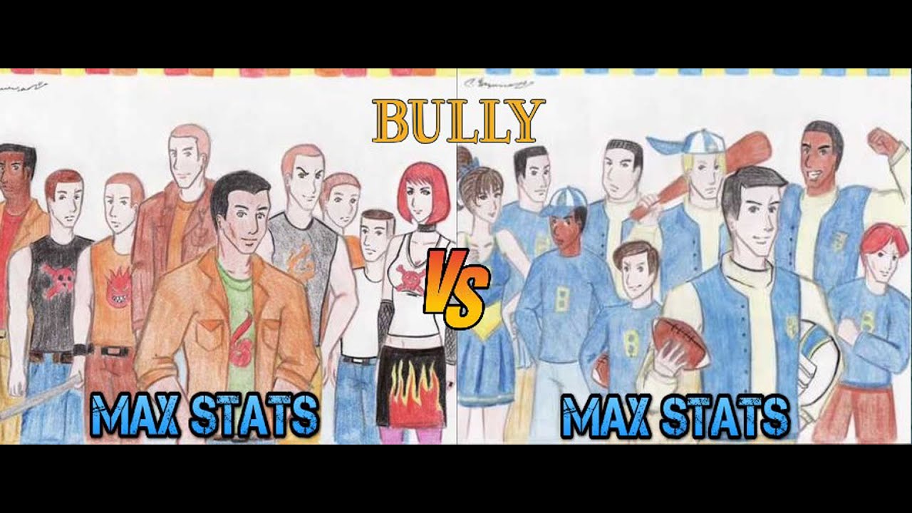 Bully SE: Townies VS Jocks (All Max Stats)(Full HD)