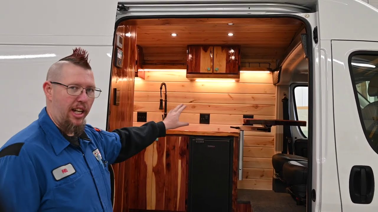 BEAUTIFUL Promaster camper build with Red 