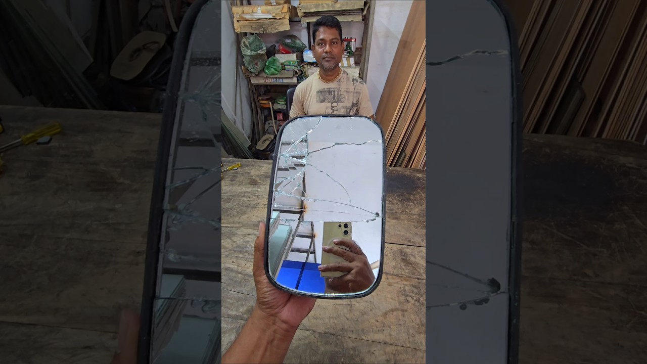 Repair broken mirrors of private cars in a short time.#shortsfeed #ytshorts