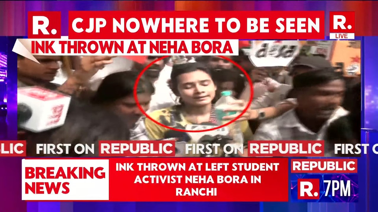 LIVE: Ink Thrown At AISA National President Neha Bora During JPSC Protest | Ranchi | Jharkhand