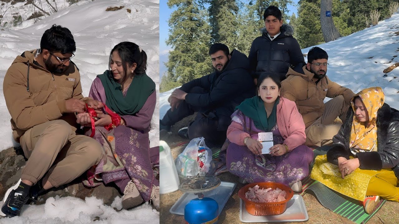 Heavy Snow Camp Lga Liya || Snow Per Cooking ki 😲