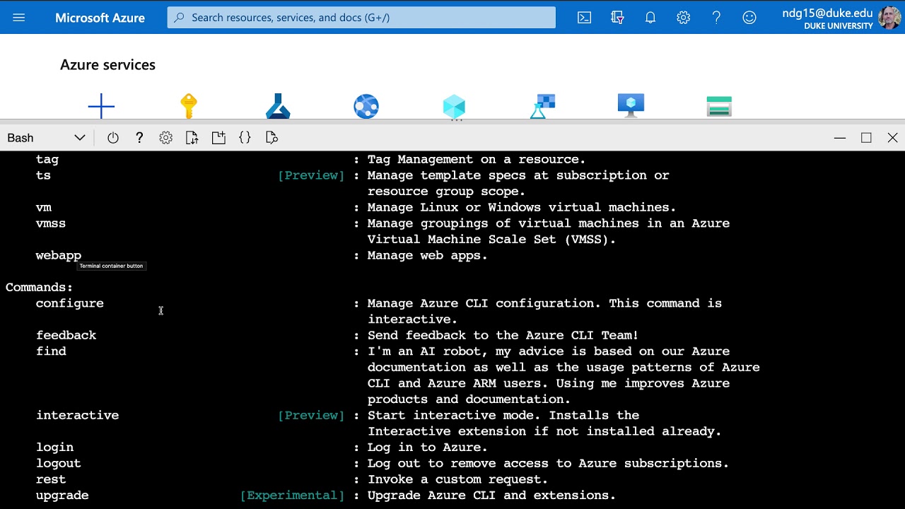 Знакомство с Azure Cloud Shell