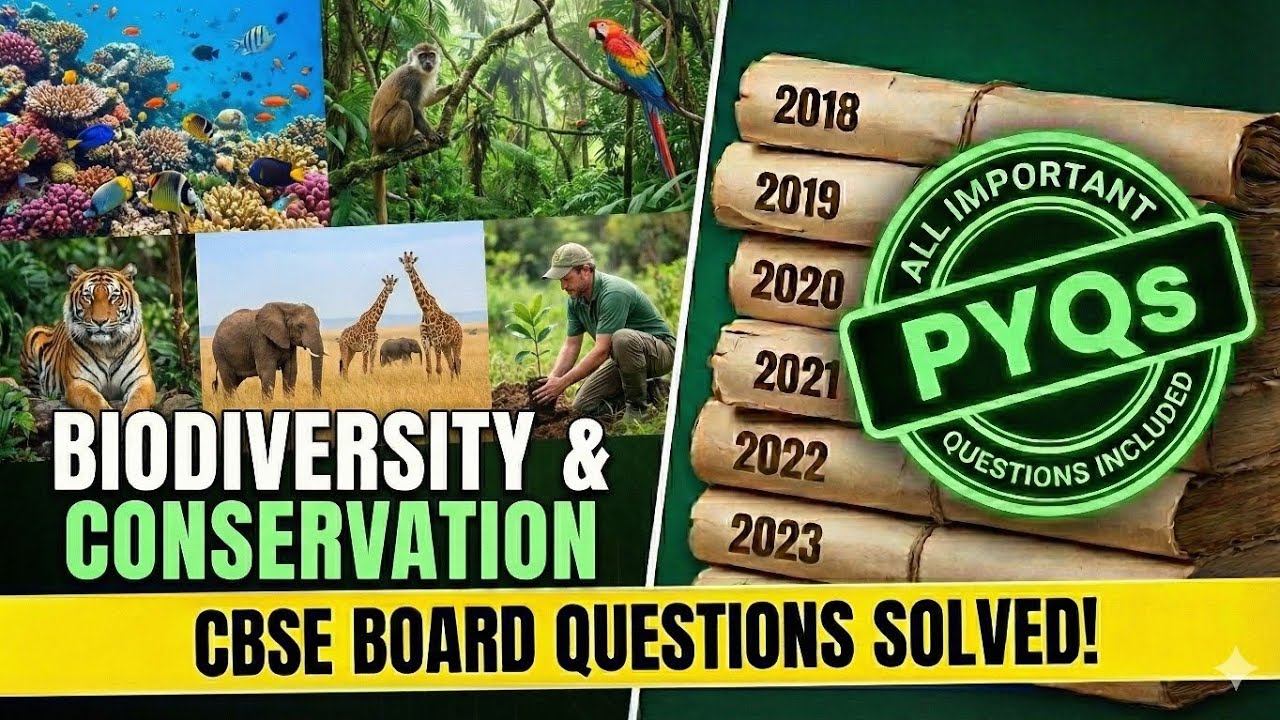 Biodiversity and Conservation Cbse boards Previous year questions ( most important)
