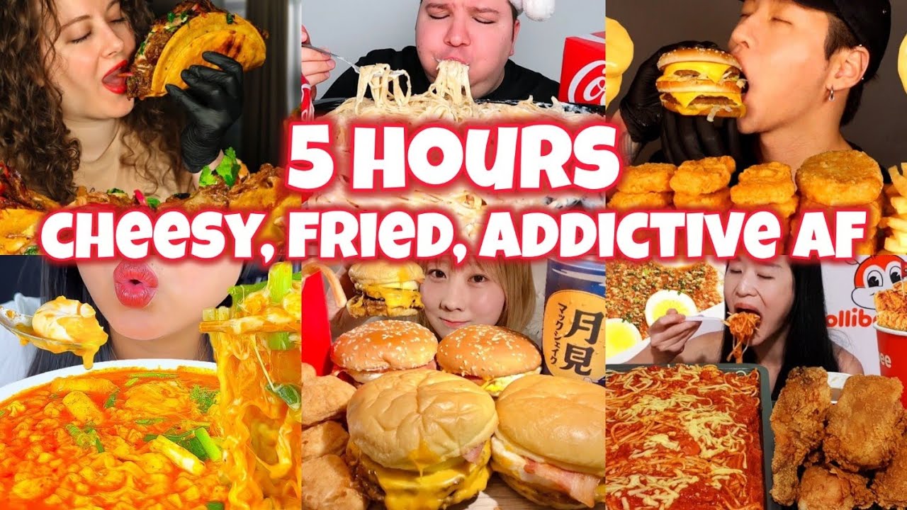 5 Hours of The Ultimate FAST FOOD Buffet ASMR 🍗🍝🌮 |  Viral Big Bites Sounds