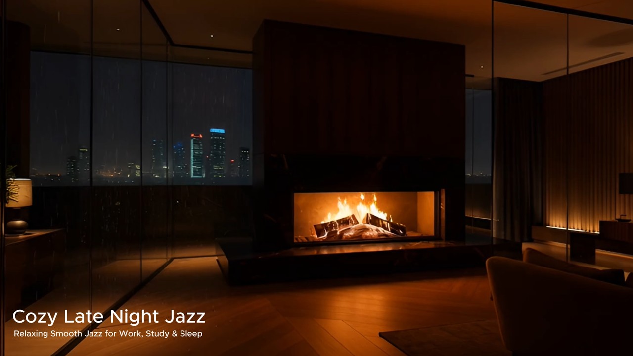 Cozy Late Night Jazz 🔥 Relaxing Smooth Jazz for Work, Study & Sleep