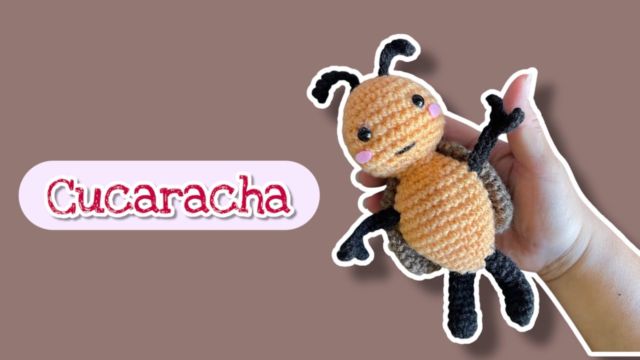 Aprende a cómo tejer CUCARACHA amigurumi tutorial paso a paso tejido crochet