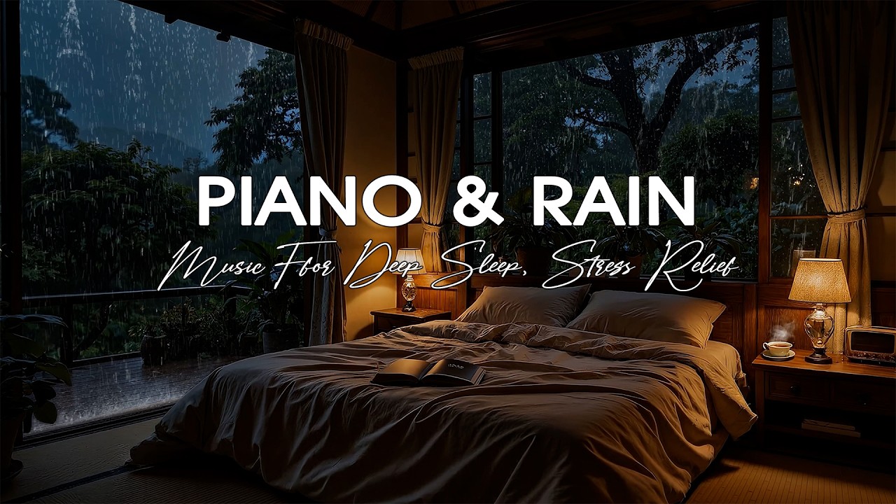 FALL INTO SLEEP INSTANTLY 🌧️ Relaxing Sleep Music + Rain Sounds for Deep Sleep & Anxiety Relief