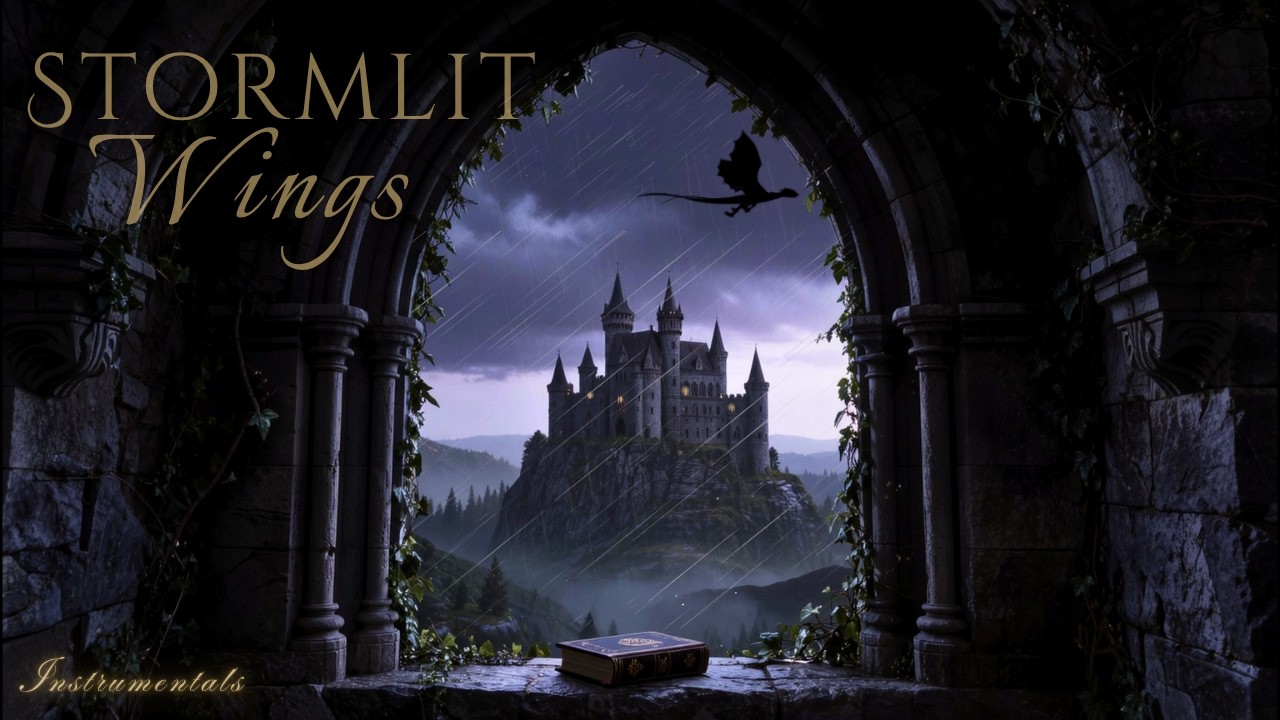 Instrumental Rain Ambience | Wings in the Stormlight (2 Hours for Reading) 