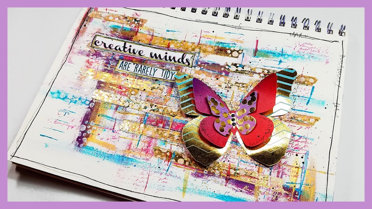 Art Journal Process with Foil and Acrylic Paint | Plus Small Tuesday Morning Haul