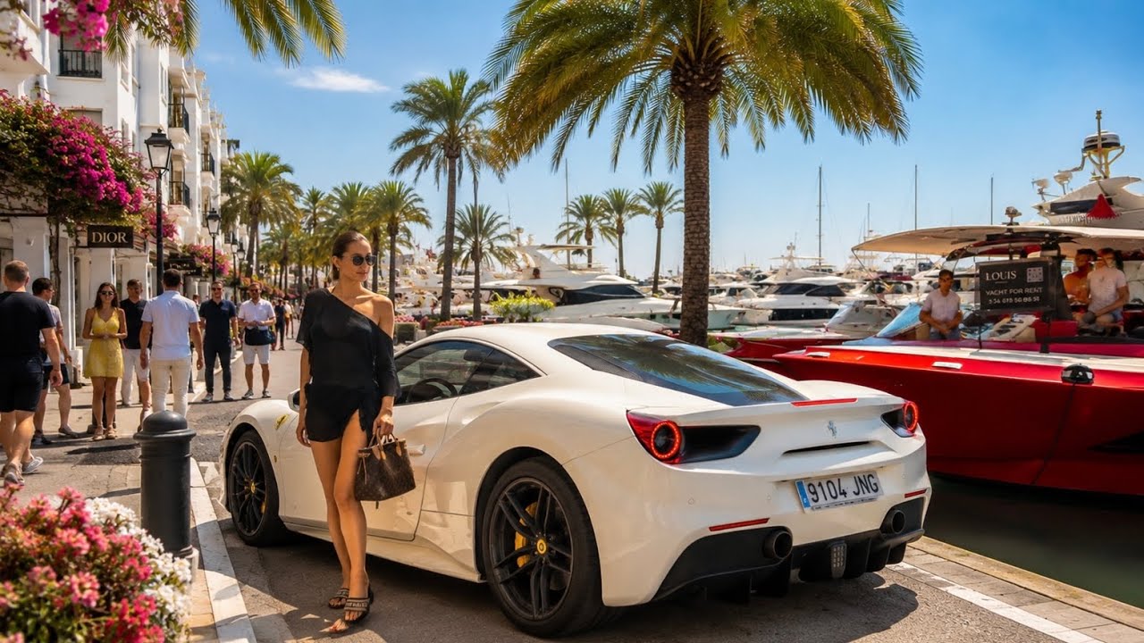 Spain Marbella | Puerto Ban&uacute;s Luxury Walk Supercars, Yachts & Beautiful Girls Summer 2026