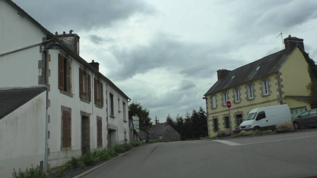 Driving On The D20 From 29270 Carhaix Plouguer To 22160 Saint Nicodème, Brittany, France