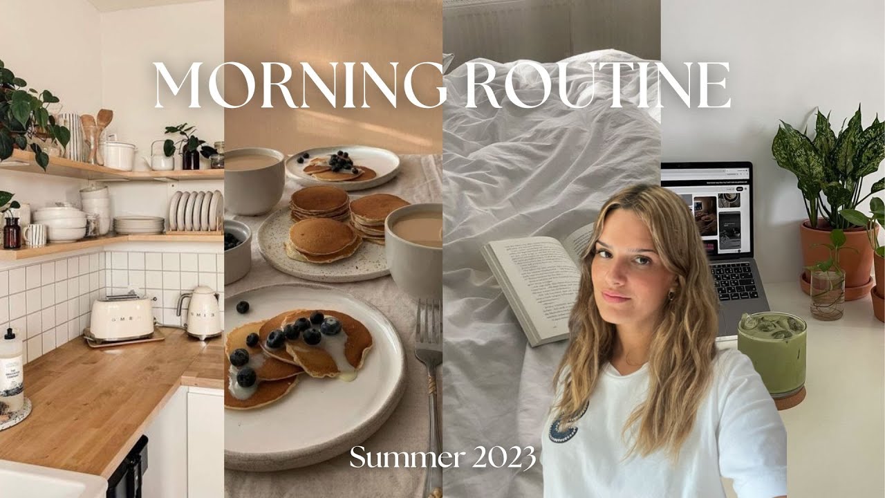 MORNING ROUTINE ÉTÉ 2023 *8AM* (productive, aesthetic, conseils, vacances) | Clara Lou