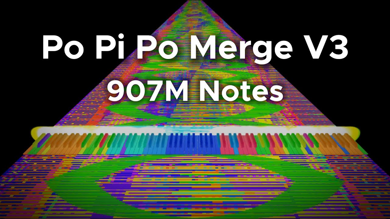 [Black MIDI] Po Pi Po Merge V3 - 907 Million Notes ~ LucasMIDI and Others