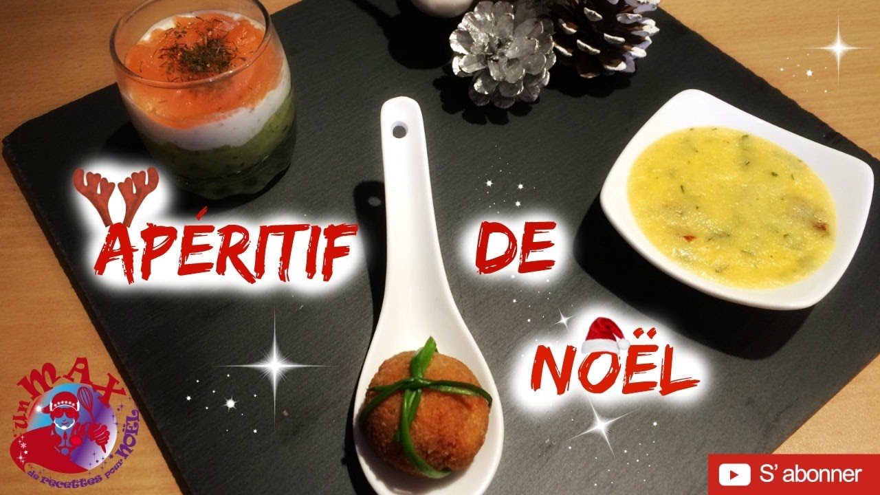 Menu de Noël : #1 Apéritif : 3 mises en bouches magnifiques!!!