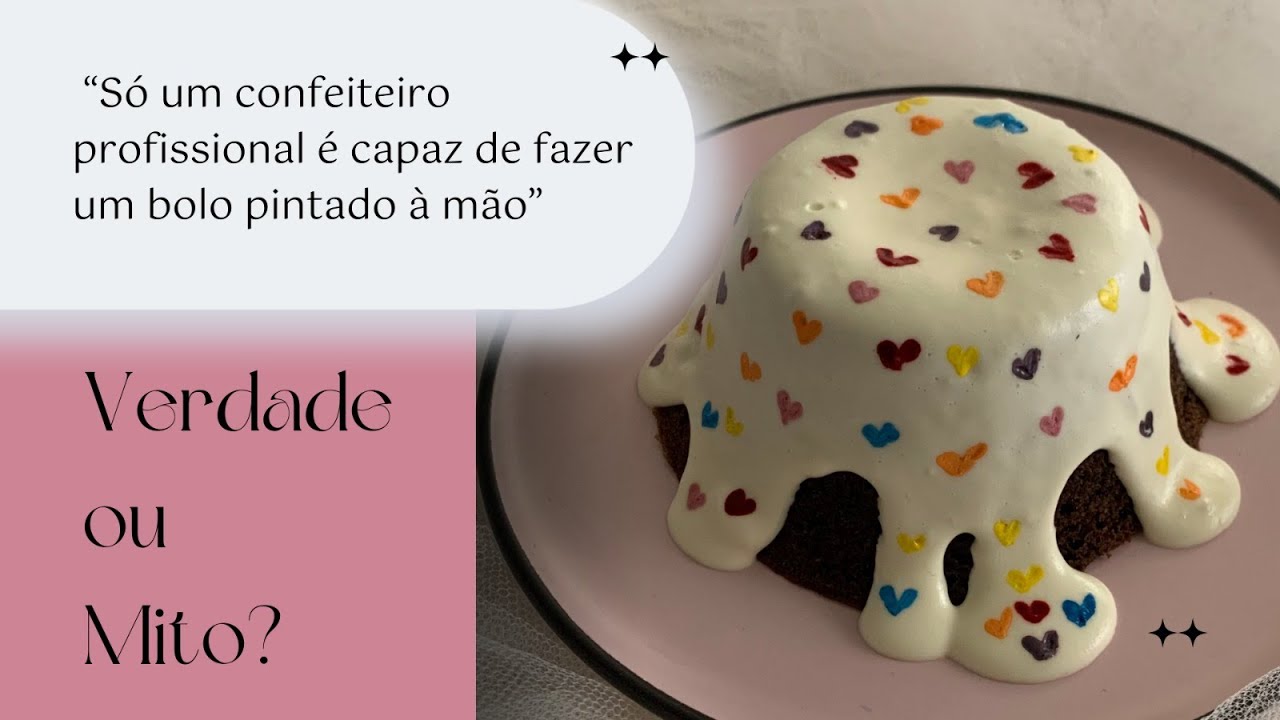 Bolo pintado à mão - Aprenda a pintar um bolo de porcelana