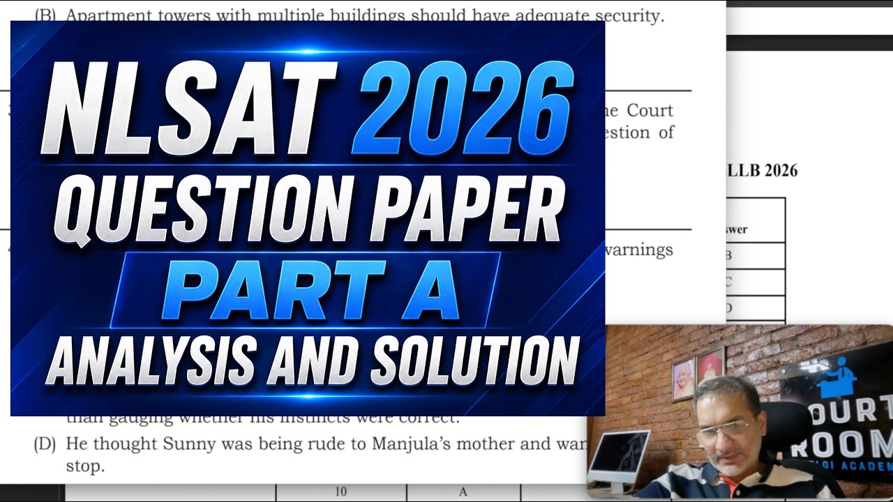 NLSAT LLB 2027 Preparation | NLSAT 2026 Part A Analysis | Safe Score & Question Paper Discussion
