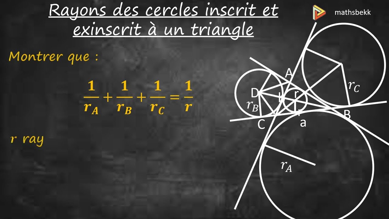 rayon cercle inscrit et exinscrit