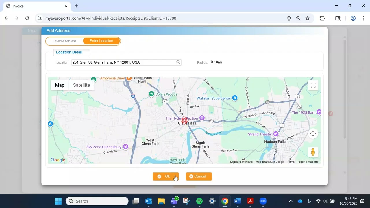 OTPS Transportation Reimbursement eVeroPortal  Website