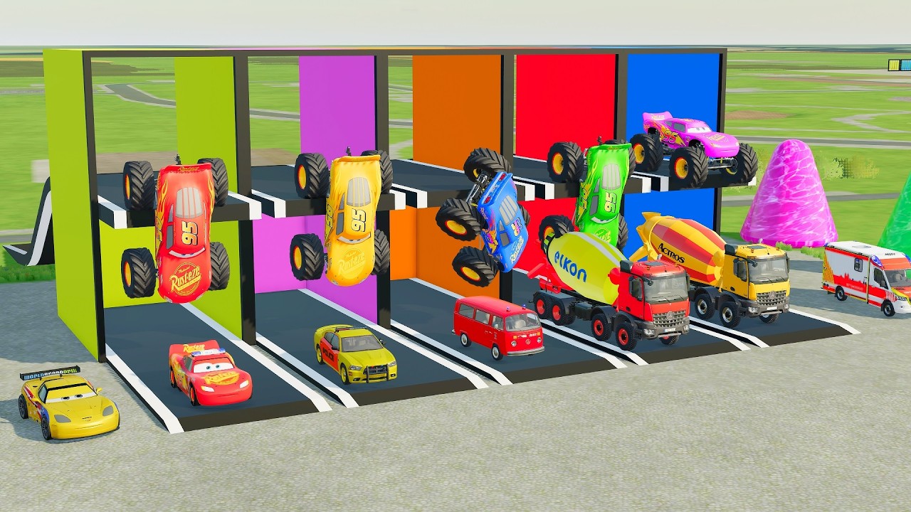 TRANSPORTING ALL POLICE CARS and AMBULANCE EMERGENCY VEHICLES WITH MERCEDES POLICE TRUCKS ! FS22