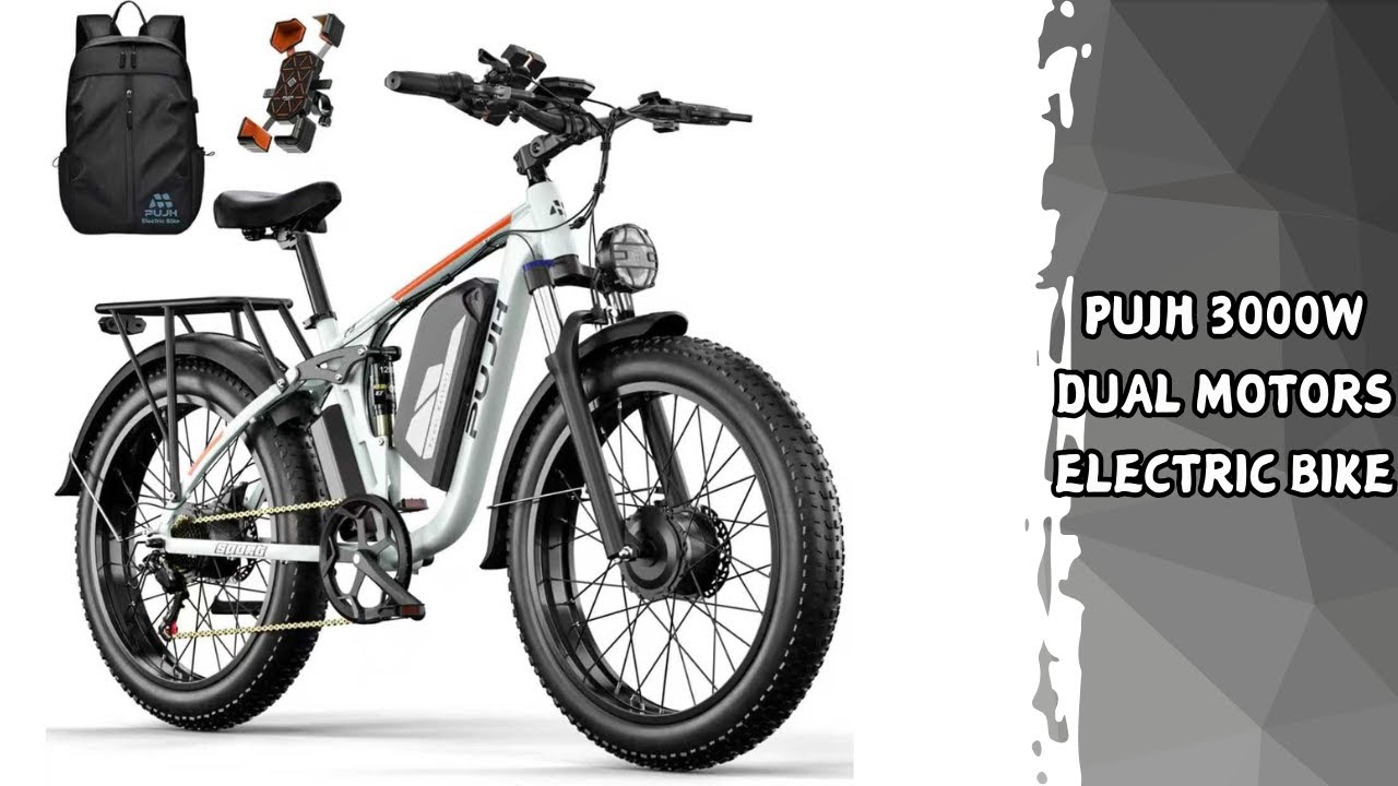 PUJH 3000W Dual Motors Electric Bike | Long-Range 100 Mile Battery | Key Features