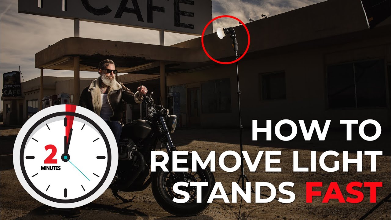 How to Remove Light Stands in Photoshop in Less than 2 Minutes & Full Behind the Scenes Tutorial