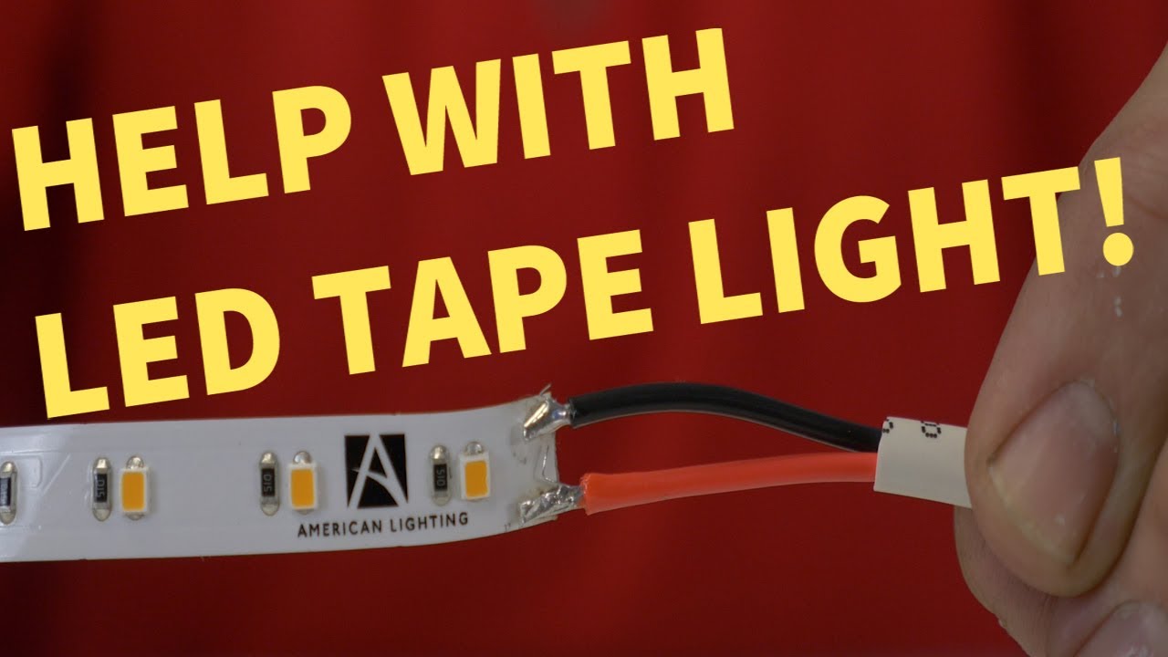 Help With LED Tape Light! (Soldering)