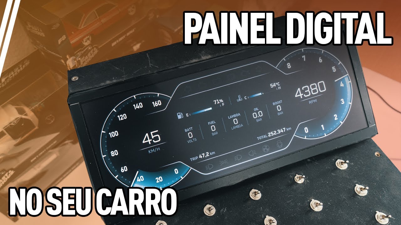PAINEL DIGITAL UNIVERSAL NO SEU CARRO! FACIL ADAPTA&Ccedil;&Atilde;O