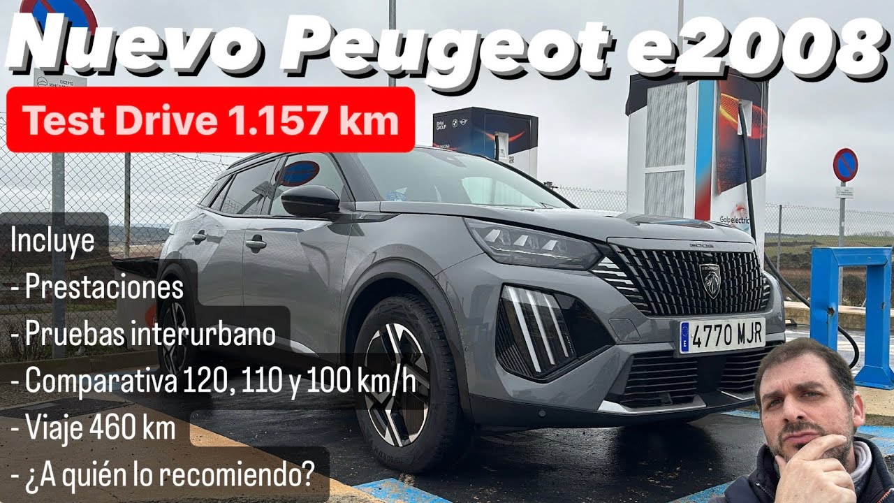 Una semana y 1.157 km con Peugeot e2008 2024 con 156 cv 🔋54 kWh y 402 km WLTP #TestDrive #Autonomia