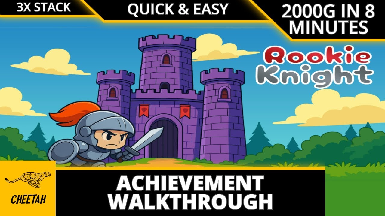 Rookie Knight — прохождение достижения (2000G ЗА 8 МИНУТ) ОЧЕНЬ ПРОСТОЙ СТАК 6000G!