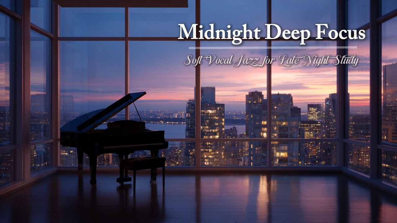 Midnight Deep Focus 🎹 Soft Vocal Jazz for Late Night Study & Work