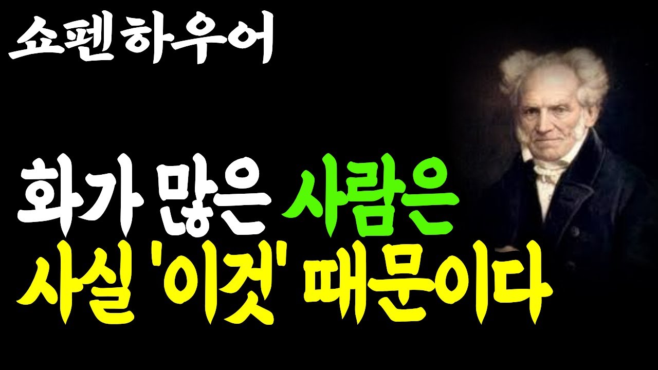화를 자주 내는 사람의 내면에는 무엇이 부족할까 | 쇼펜하우어 인문학