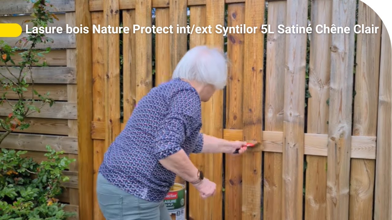 Avis consommateur : Lasure bois Nature Protect int/ext Syntilor 5L Satiné Chêne Clair | Castorama
