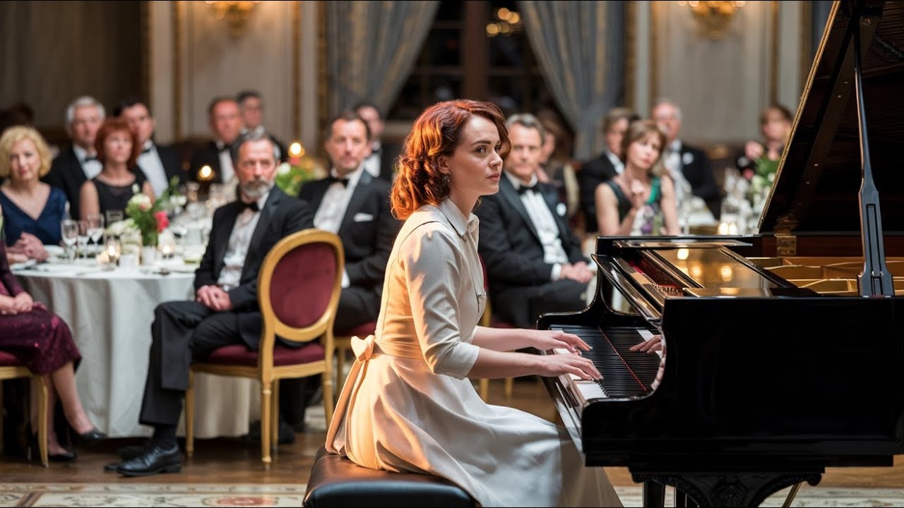 Waitress Approaches the Piano — Moments Later, the Entire Luxury Hall Falls Silent...