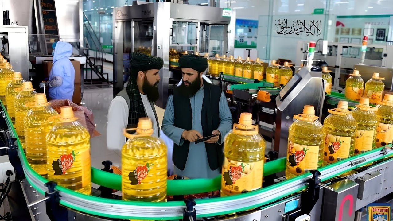 دیگر نیاز به روغن پاکستان نیست افتتاح بزرگترین شرکت جهانی تولید روغن در افغانستان