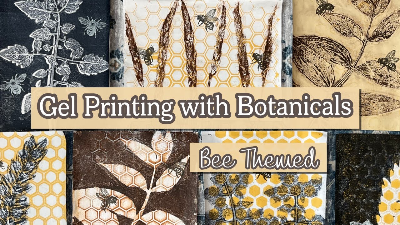 Botanical Gel Prints 🐝 Bee Themed. 