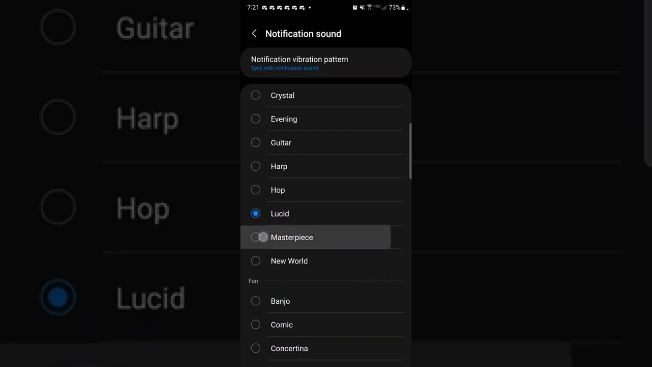Samsung Galaxy S22 ultra synchronize vibration patterns notification sounds