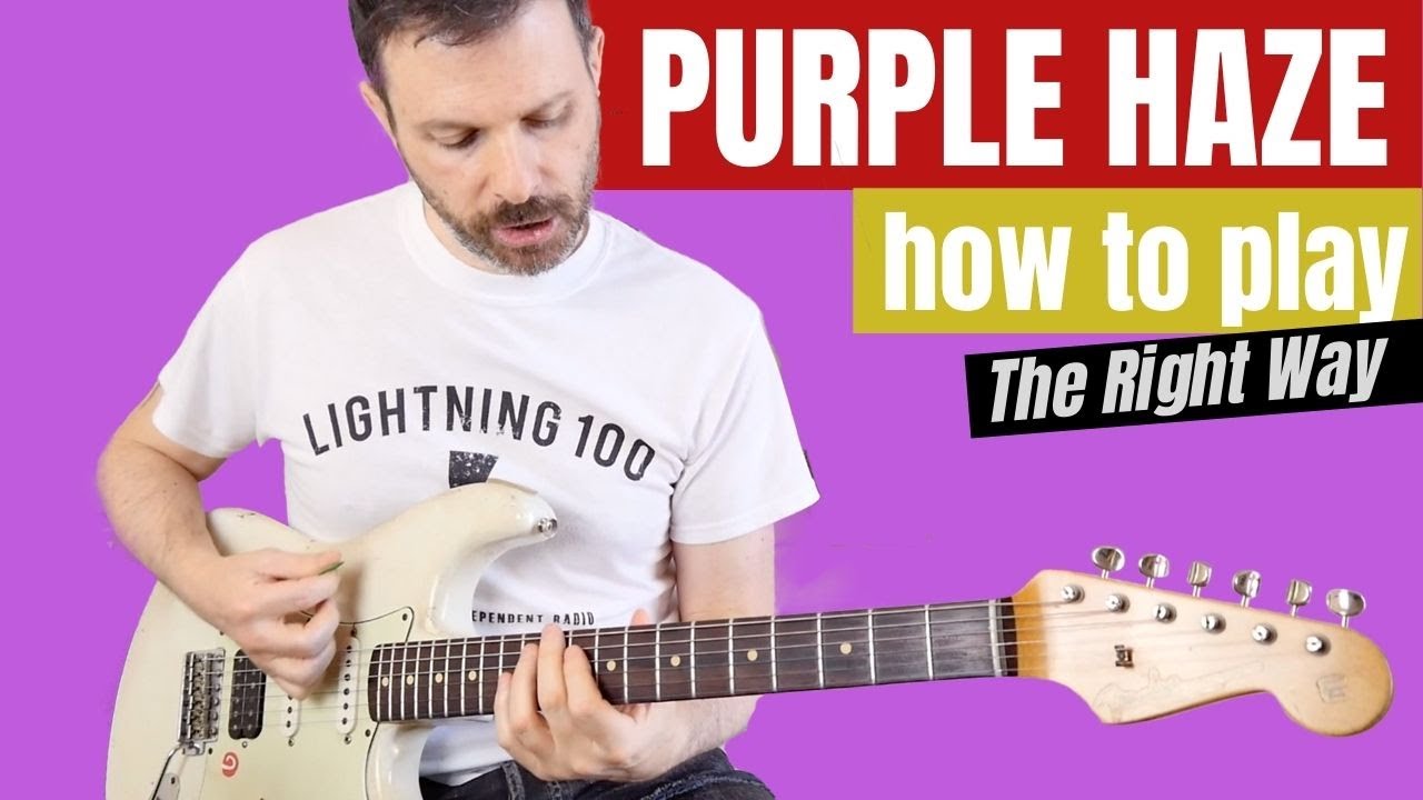 PURPLE HAZE (Jimi Hendrix) guitar lesson / HOW TO PLAY / tutorial
