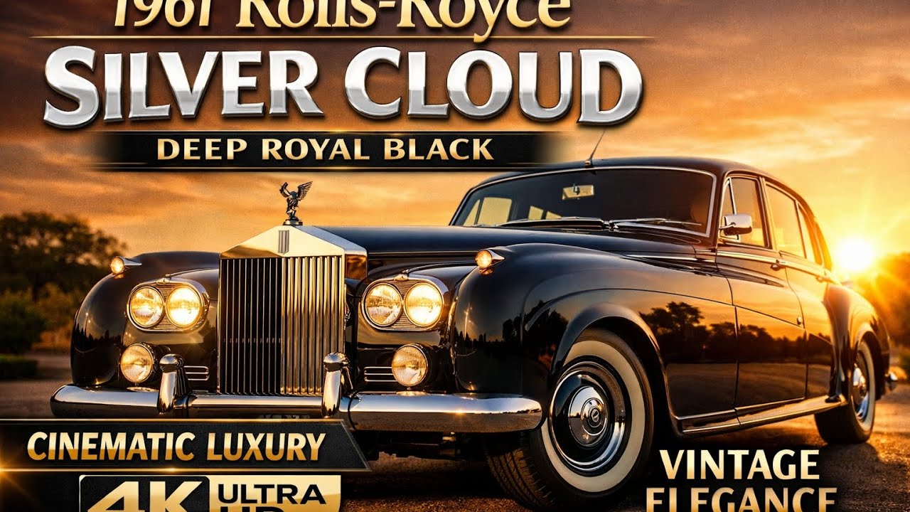 1961 Rolls-Royce Silver Cloud Deep Royal Black | Ultimate Vintage Luxury Cinematic Film 4K
