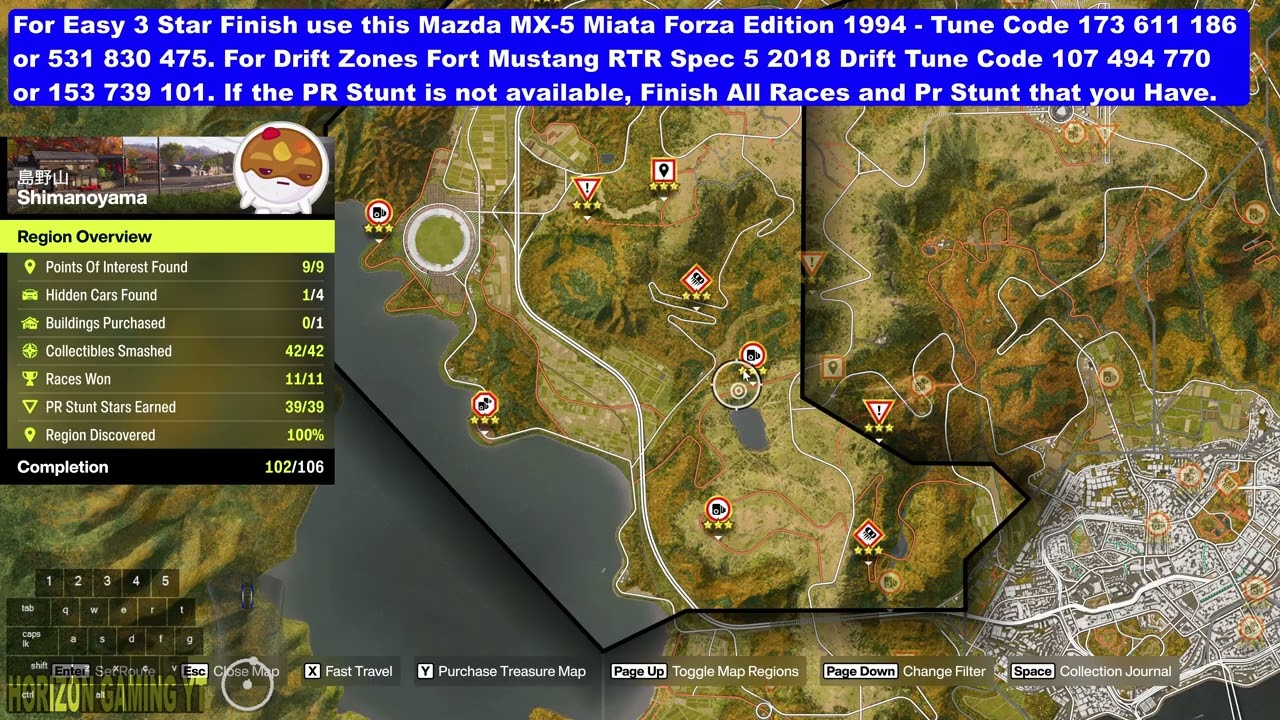 FH6 How to Find Shimanoyama PR Stunt Stars Earned 39/39 Location - Forza Horizon 6