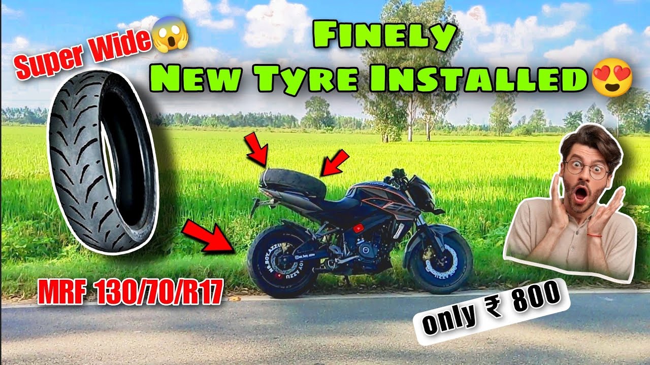 New Tyre Installed in My Ns 200 😍 Ns 200 Tyre Change MRF 130/70/R17 SUPER WIDE 😱