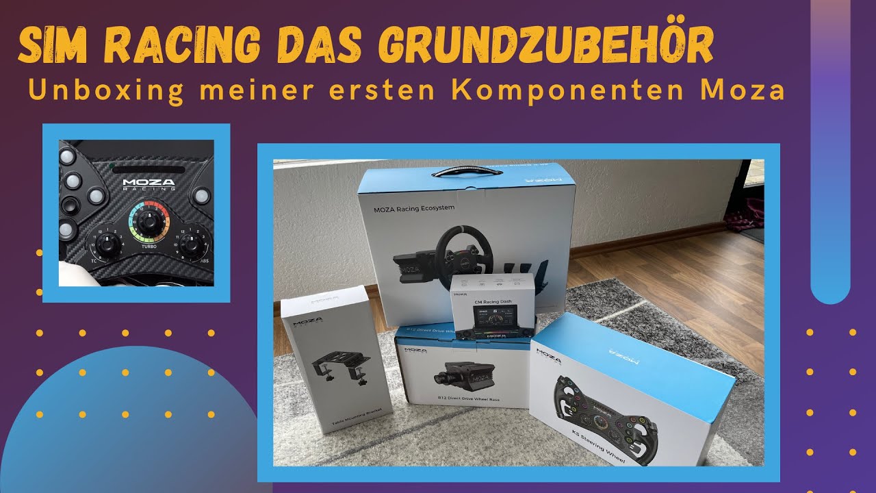 Unboxing Moza Racing R12 und Komponenten für das Racing Rig